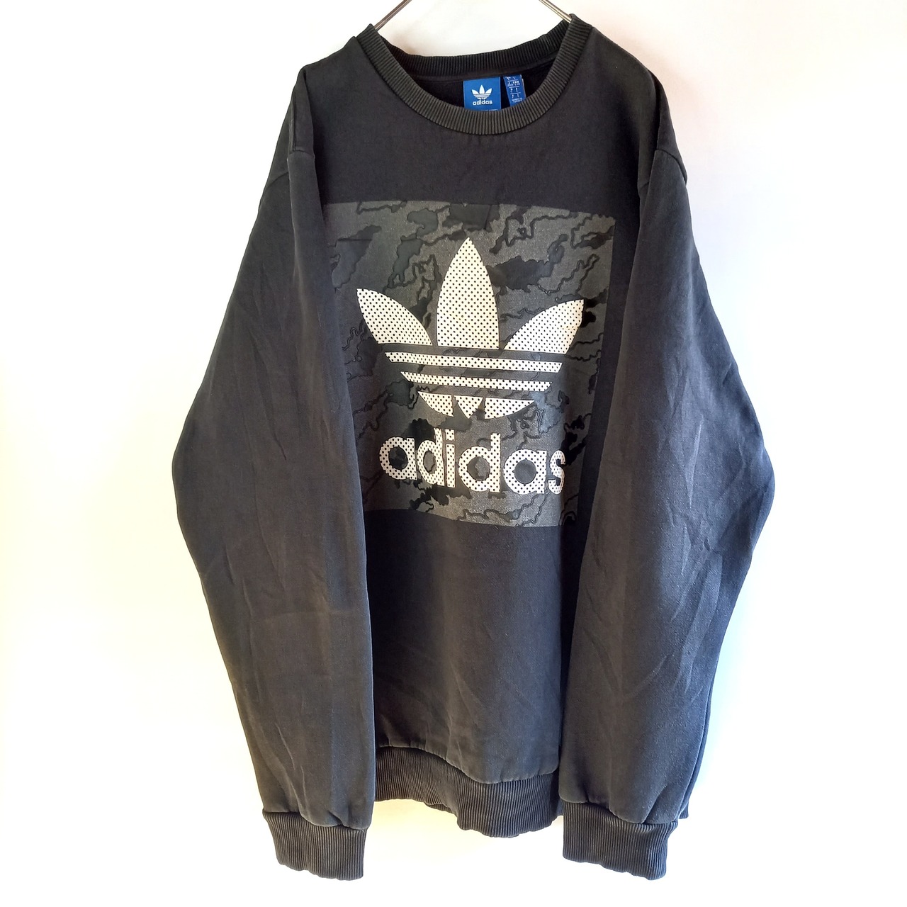 アディダス　クルーネック　スウェット　トレーナー　オーバーサイズ　ビッグロゴ