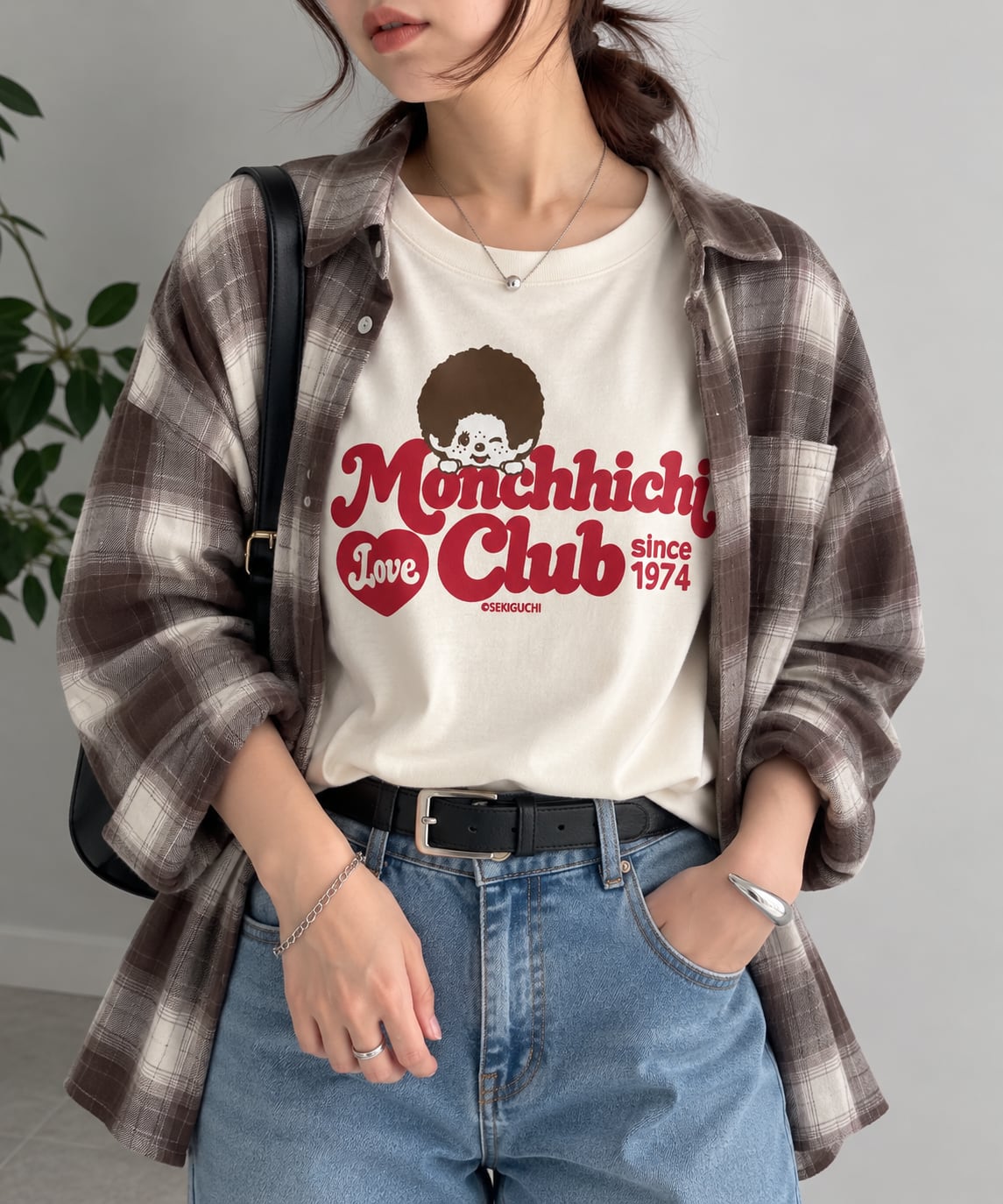 モンチッチ LOVEクラブ Tシャツ ナチュラル