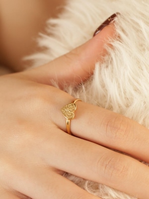 316L hawaiian heart ring #r07