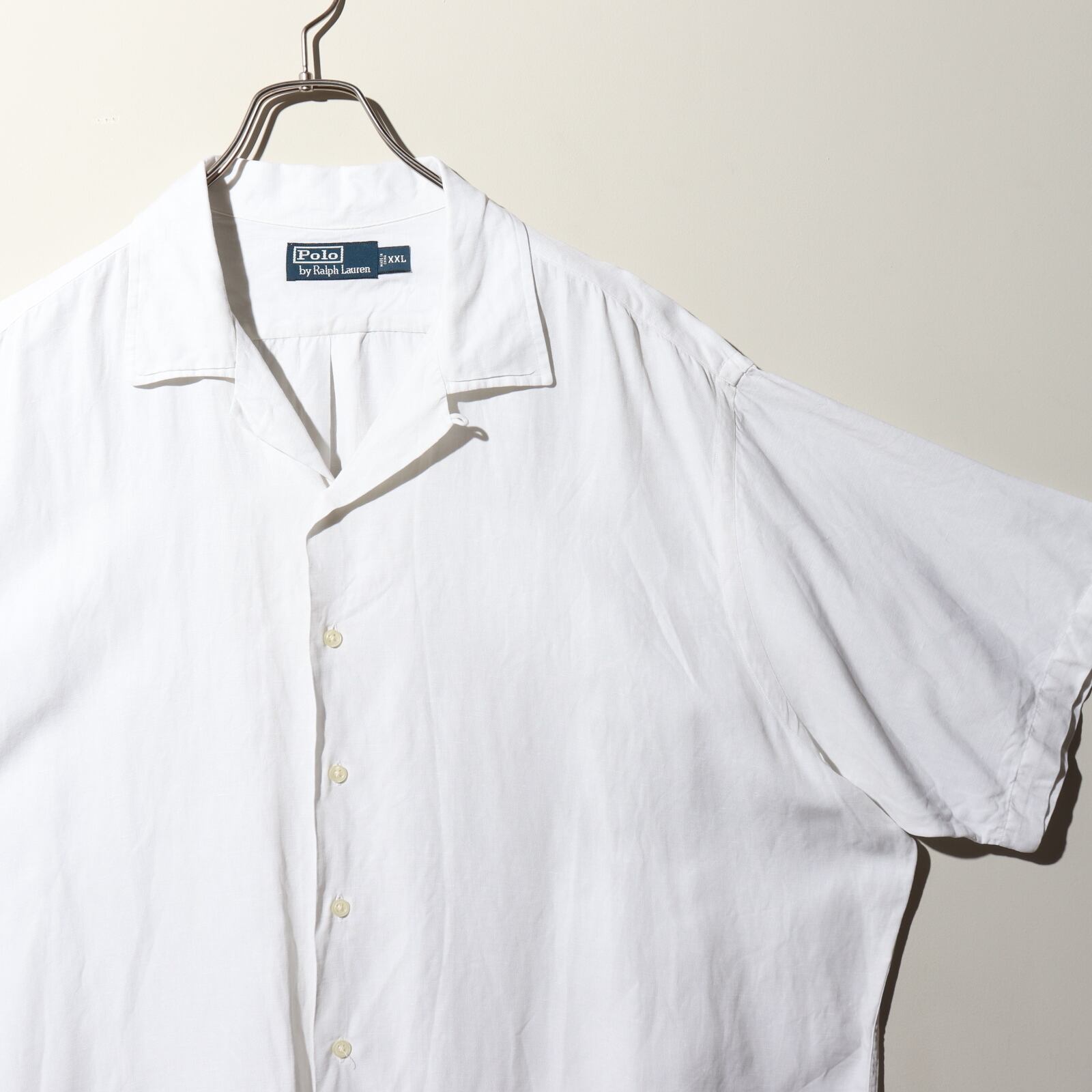 美品 2XL 白 ホワイト Caldwell ポロラルフローレン 半袖開襟シャツ 