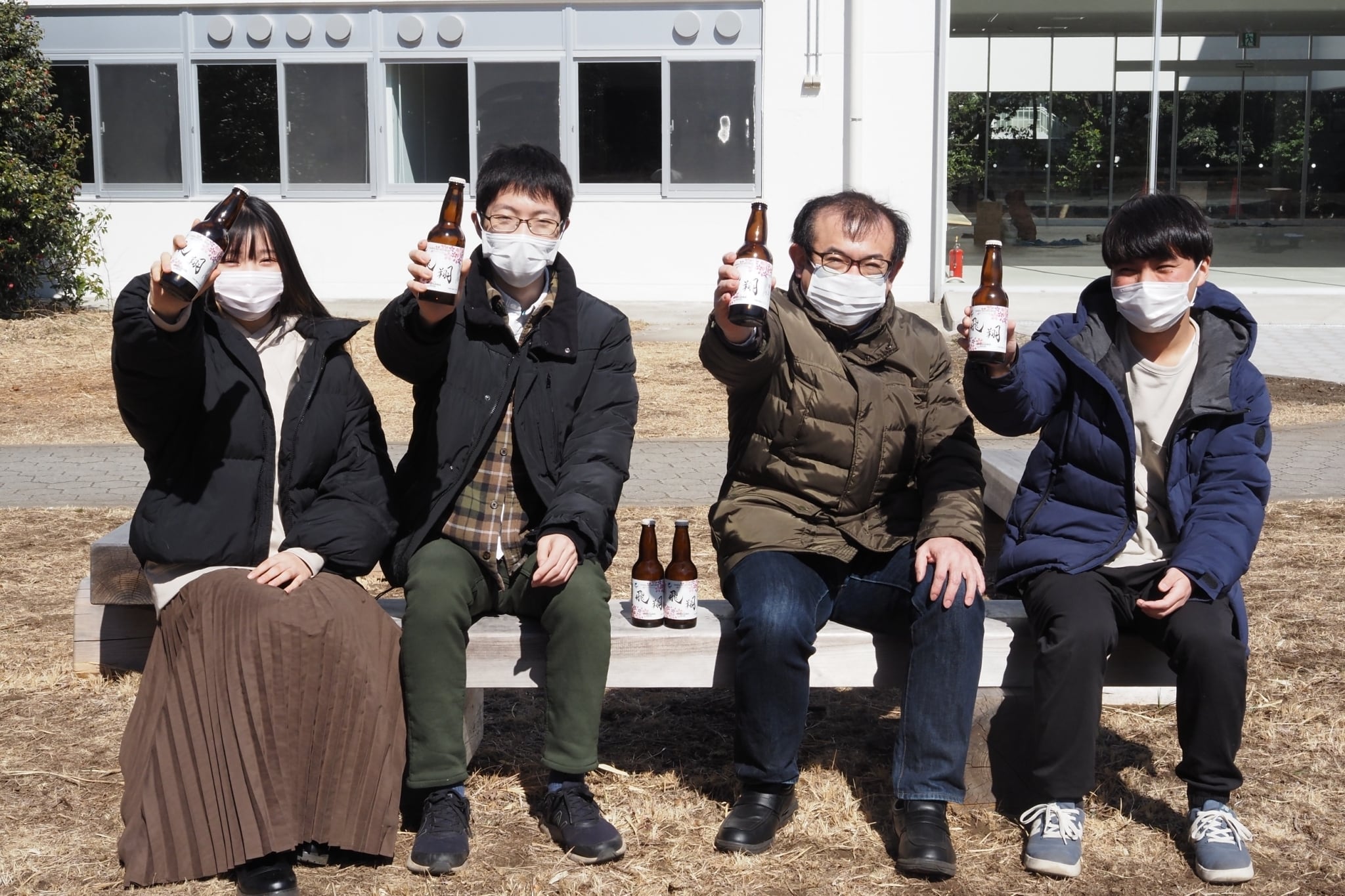 横浜国立大学ビール　ハマノワビール春季限定ラベル  『飛翔ビール』（ヴァイツェン）／3本セット