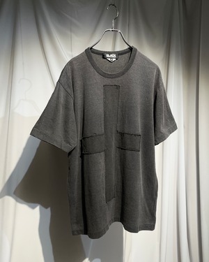 S/S2013 BLACK COMME des GARCONS - Raw Edge Cross Panel S/S Top