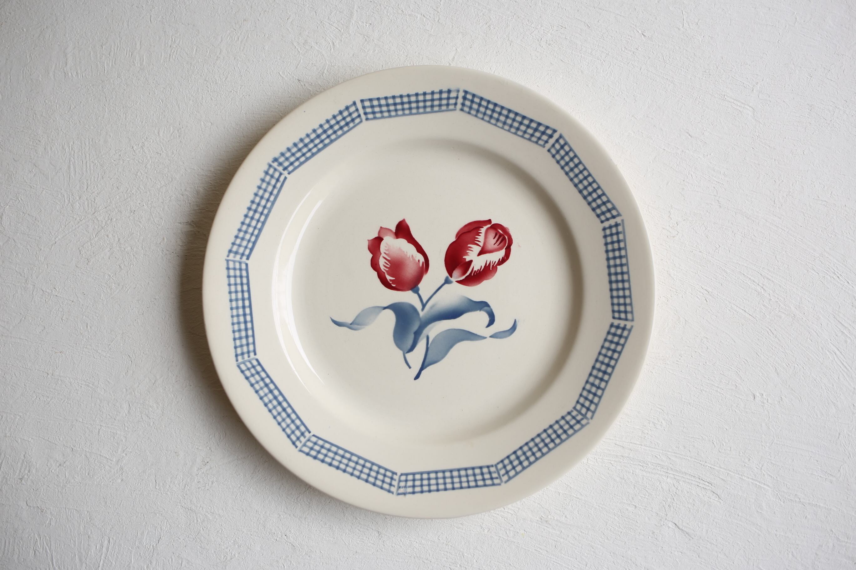 フランス アンティーク ヴィンテージ Digoin ディゴワン 『TULIPES』 プレート N-01220a