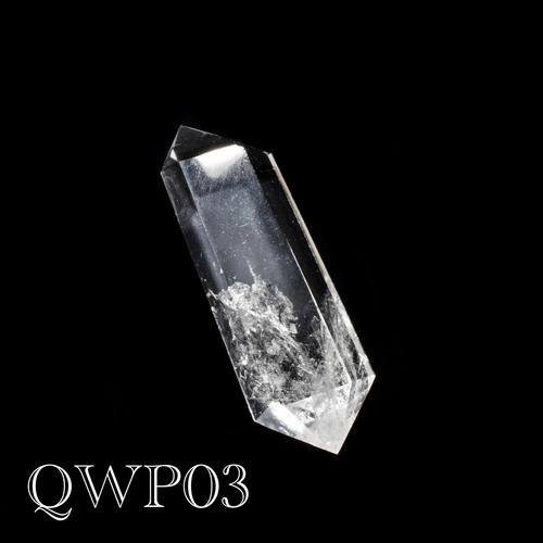 《ファントム・虹入り》水晶 ダブルポイント ブラジル産 QWP03