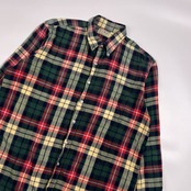 90s USA製 L.L.Bean エルエルビーン チェック柄 ボタンダウン 長袖 ネルシャツ L/メンズ ヴィンテージ アメカジ