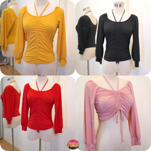 【即日発送】レッスンウエア　長袖トップス　 ４カラー　 25-1058