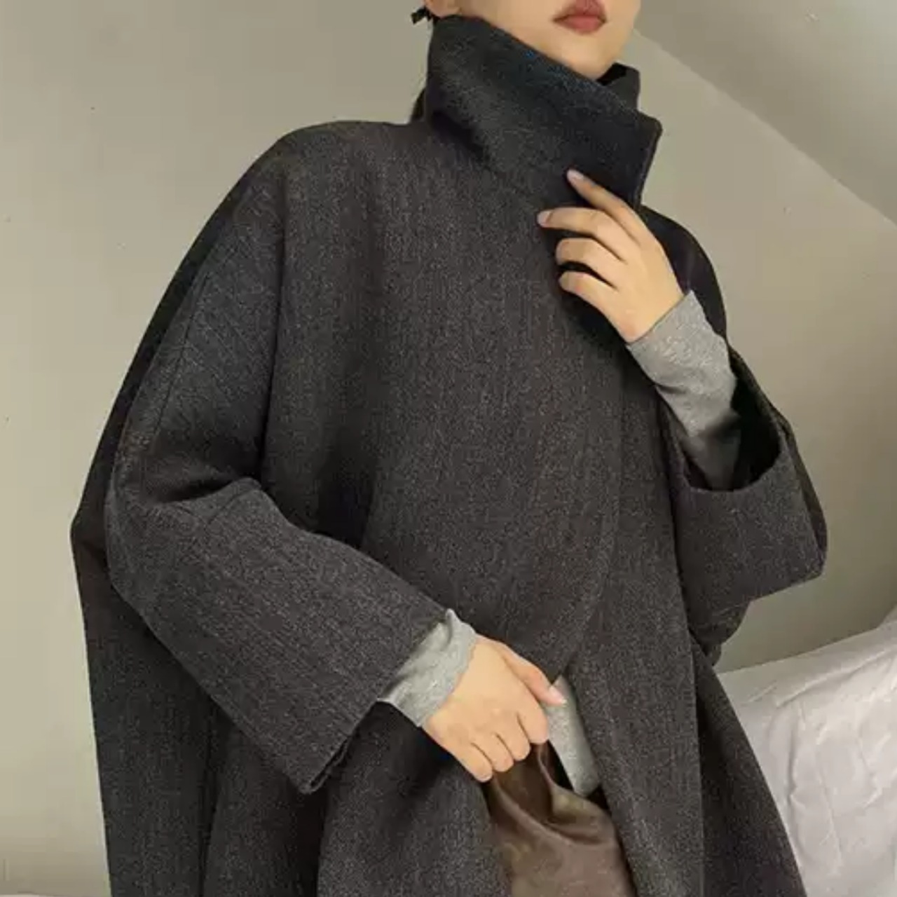 Short coat in wool twill fabric (ME485)