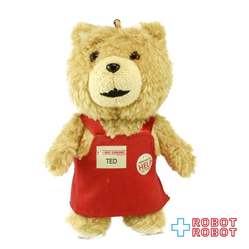 TED テッド 15センチ 赤エプロン付き マスコット ぬいぐるみ