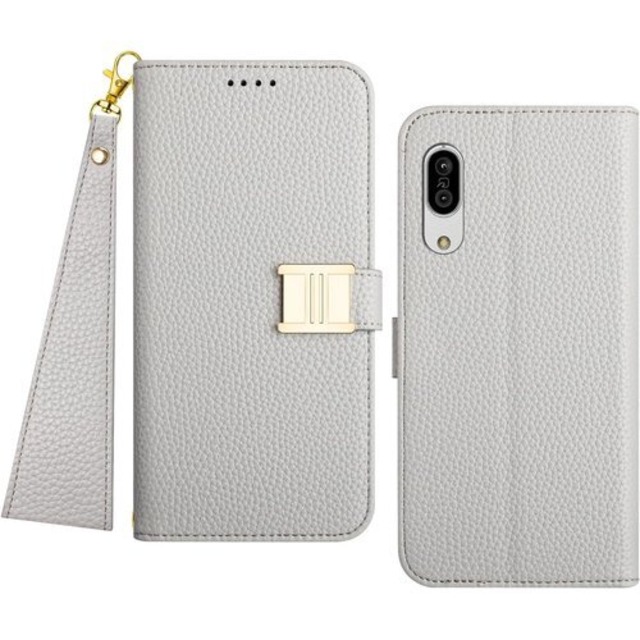 Fitaco AQUOS sense3/sense3 lite/sense3 basic/Android One S7 ケース 手帳型 SH-M12/SHV45/SHV48/SH-02M 手帳型 ケース カバー PUレザー カード収納 財布型 耐衝撃 ケース マグネット スタンド機能付き AQUOS sense3/sense3 lite/Android One S7 ケース 手帳型 - 灰色 2247