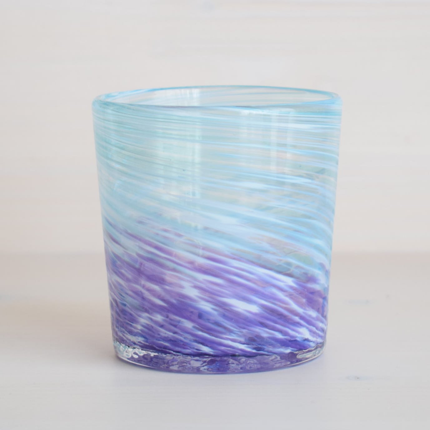 琉球ガラス工房 雫 深海ロック(エメラルド&ムラサキ)