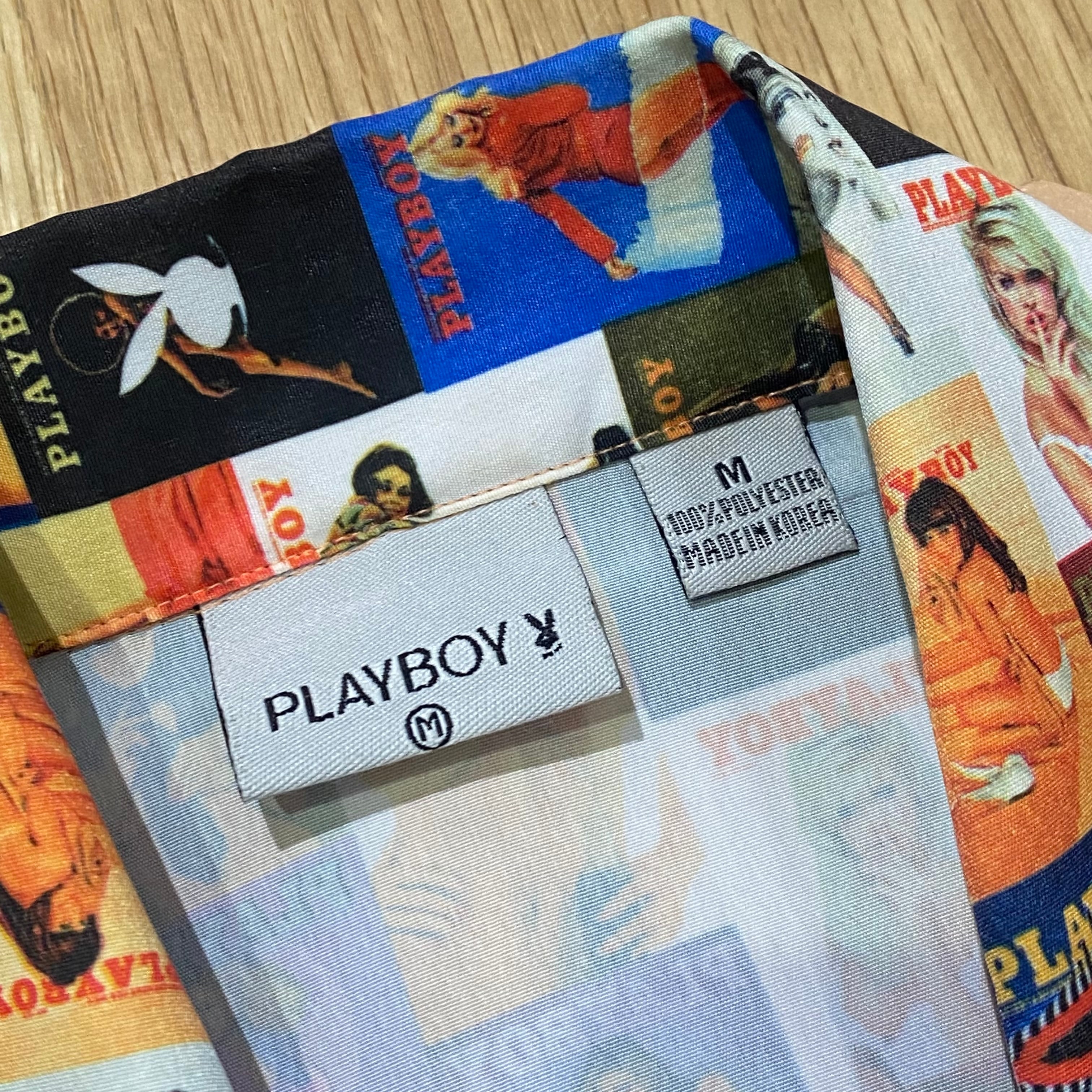 90s PLAYBOY Short Sleeve Shirt 90年代 プレイボーイ 総柄シャツ