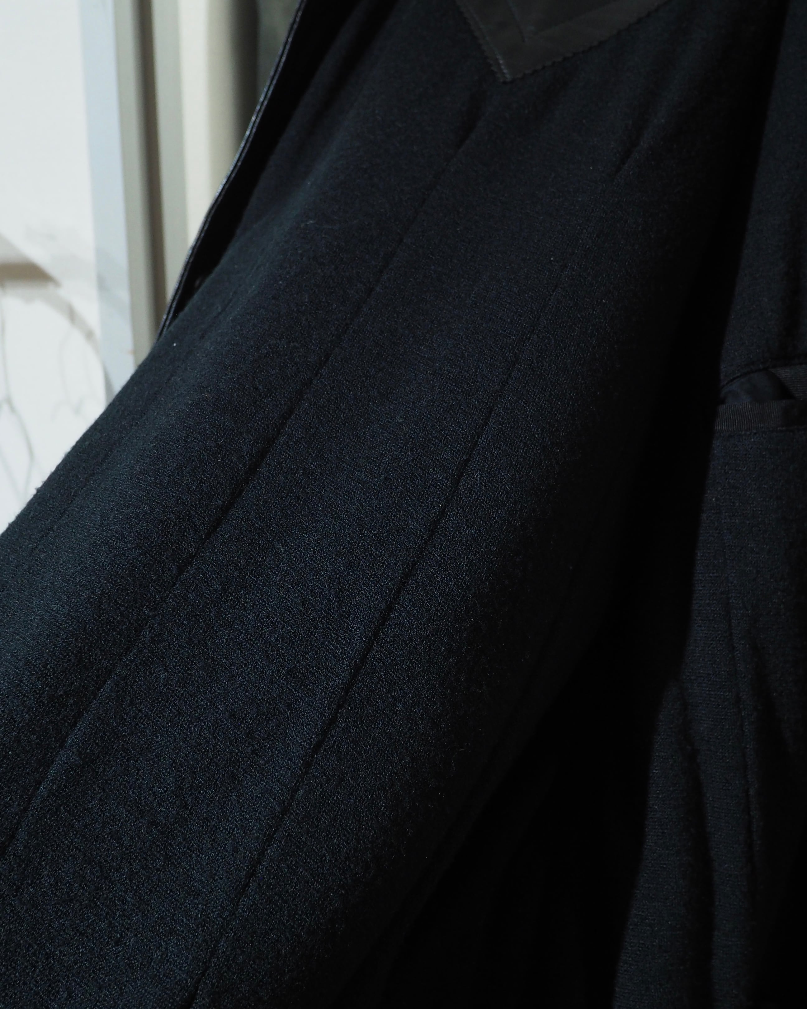 ” 艶美 ‐ Lustful Beauty ” Black Lamb Leather Vintage Half Coat Jacket