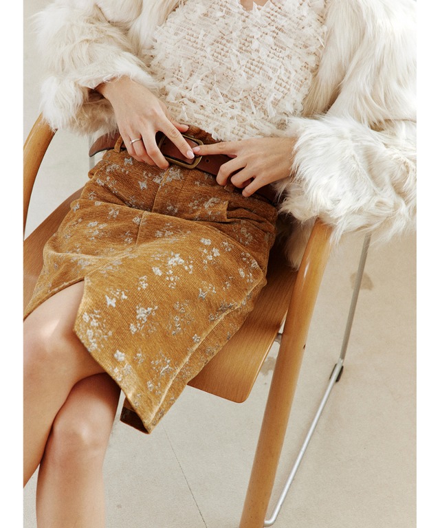 ジャカード◆フロントスリットスカート【s-60321】