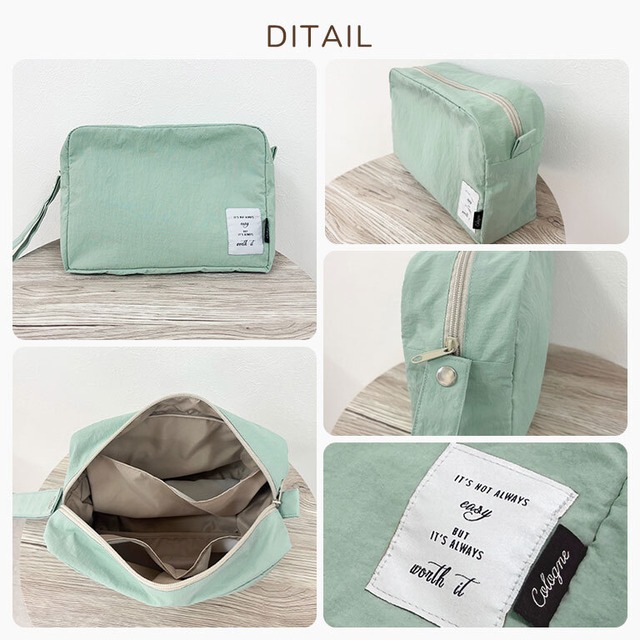 【メール便】軽くてたっぷり入る！はっ水 おむつポーチ 大容量 撥水 軽量  赤ちゃん 着替え ポーチ 洗える 大きめ ベビー おむつバッグ dz173