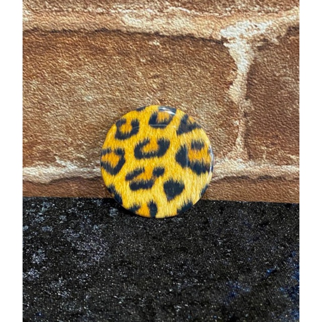 缶バッジ LEOPARD 44mm ・ バッジ ロック パンク