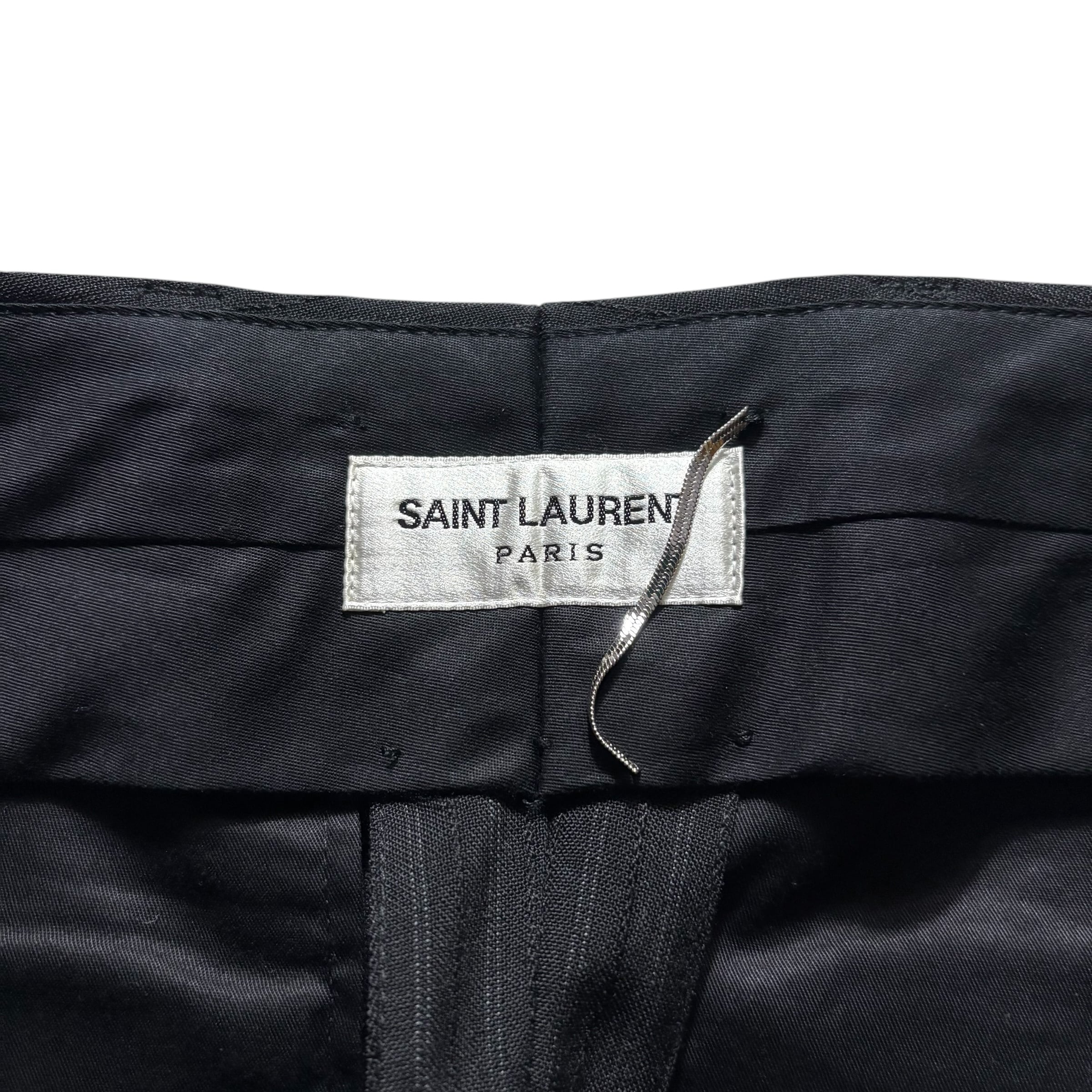 SAINT LAURENT PARIS stripe slacks | NOIR ONLINE