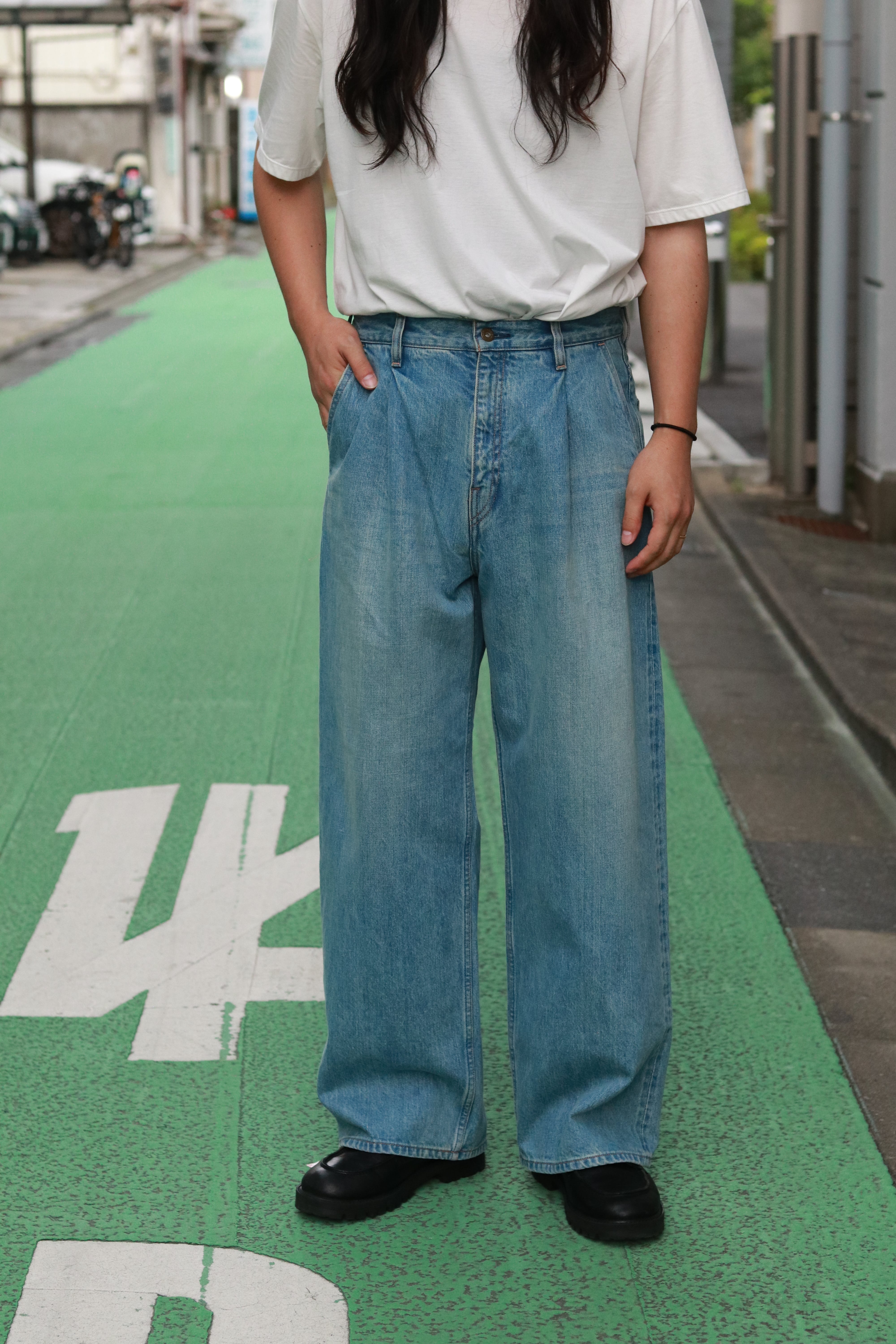 パンツ supernova. Wide selvedge jeans superNova. Wide selvedge jeans - Old vintage wash / Light indigo