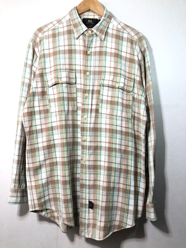 030909 ENGINEERED GARMENTS Combo Short Collar Shirt Solid Cotton 