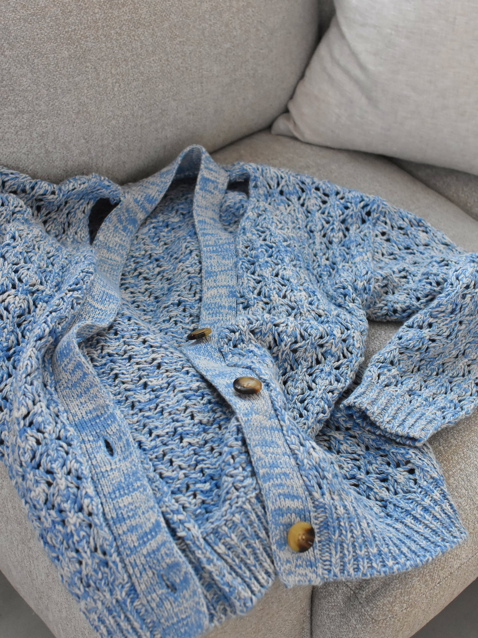 cut-out knit cardigan