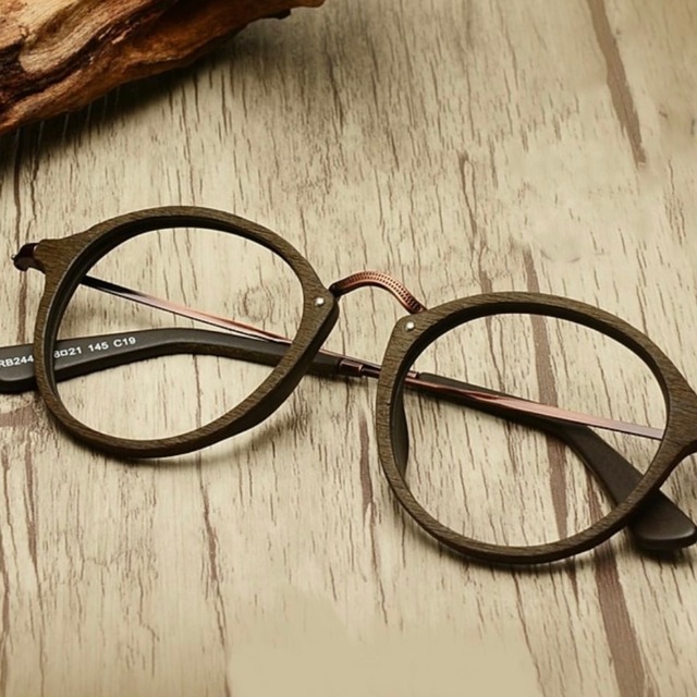 【TR2560】Vintage Wood grain Glasses