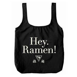 Hey.Ramen! ショッピングバッグ　ブラック