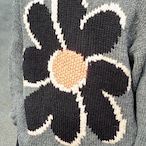 CC "FLOWER with LOVE" HAND KNIT -DARK GRAY-