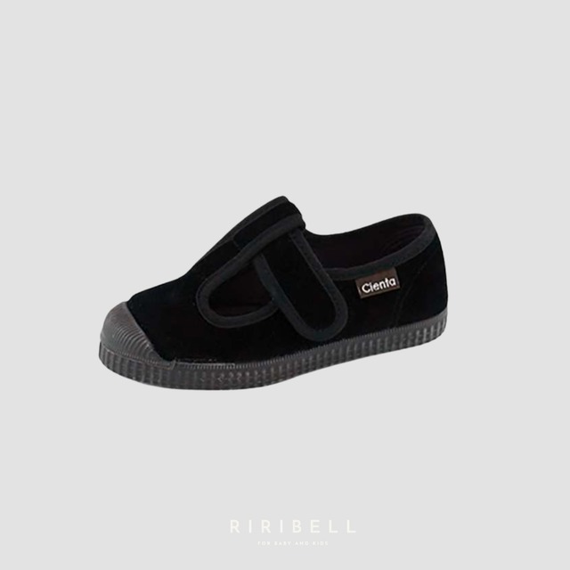 予約【Cienta】ベロア Tストラップシューズ Velour Shoes Tstrap 977-075 / NEGRO(Black) / 10月末〜11月上旬入荷予定