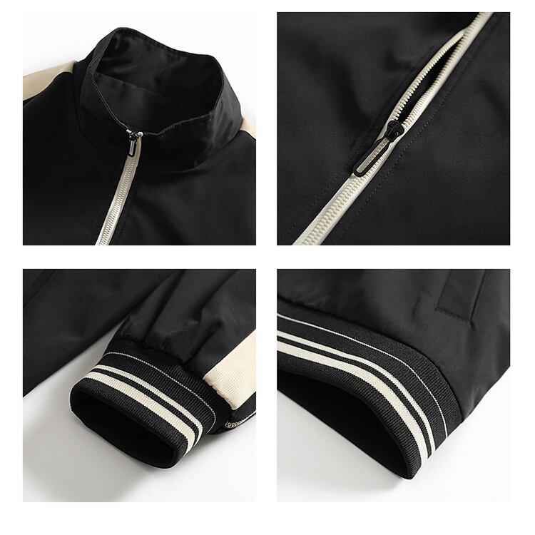 ★RETRO CONTRAST COLOR SPRACING STAND COLOR JACKET　　　A0459