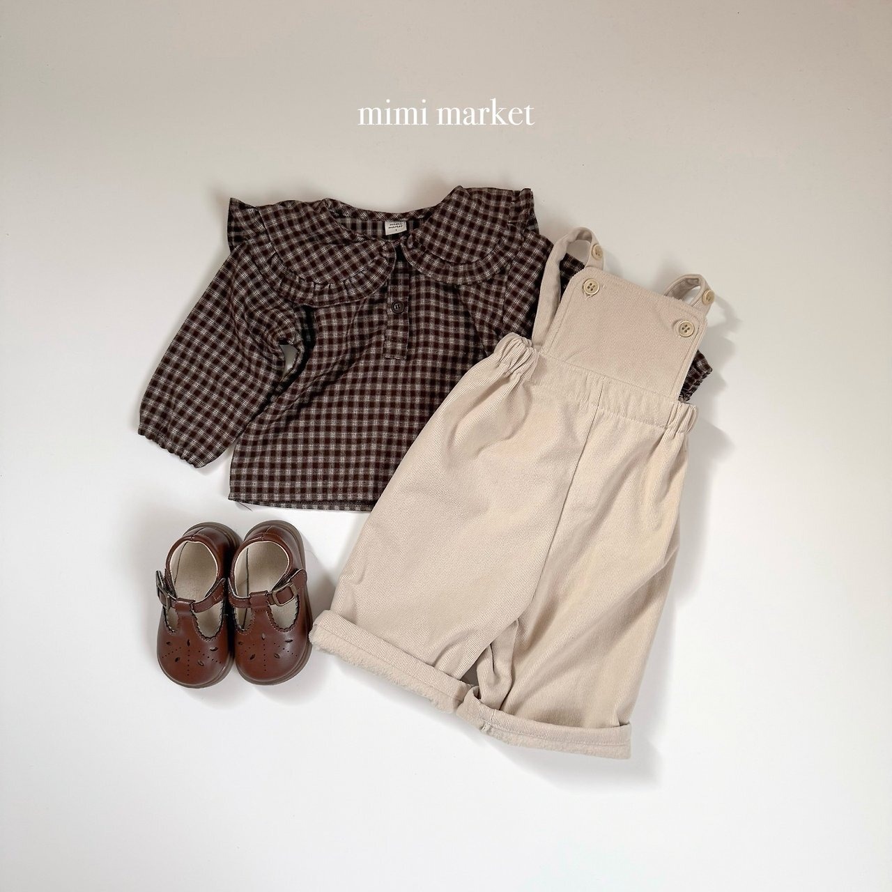 ミミマーケット / mimimarket / コーデュロイサロペット / 韓国子供服 / キッズ / 26winter〖取寄〗*S~L*