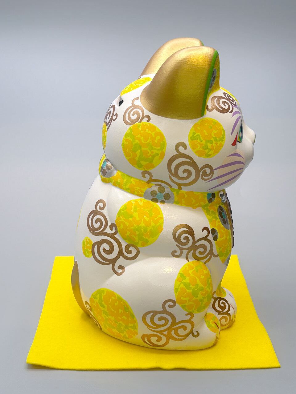 まねきねこ様 K24金製品(純金/招き猫 -光則-/造幣局品位刻印付)《25H03001