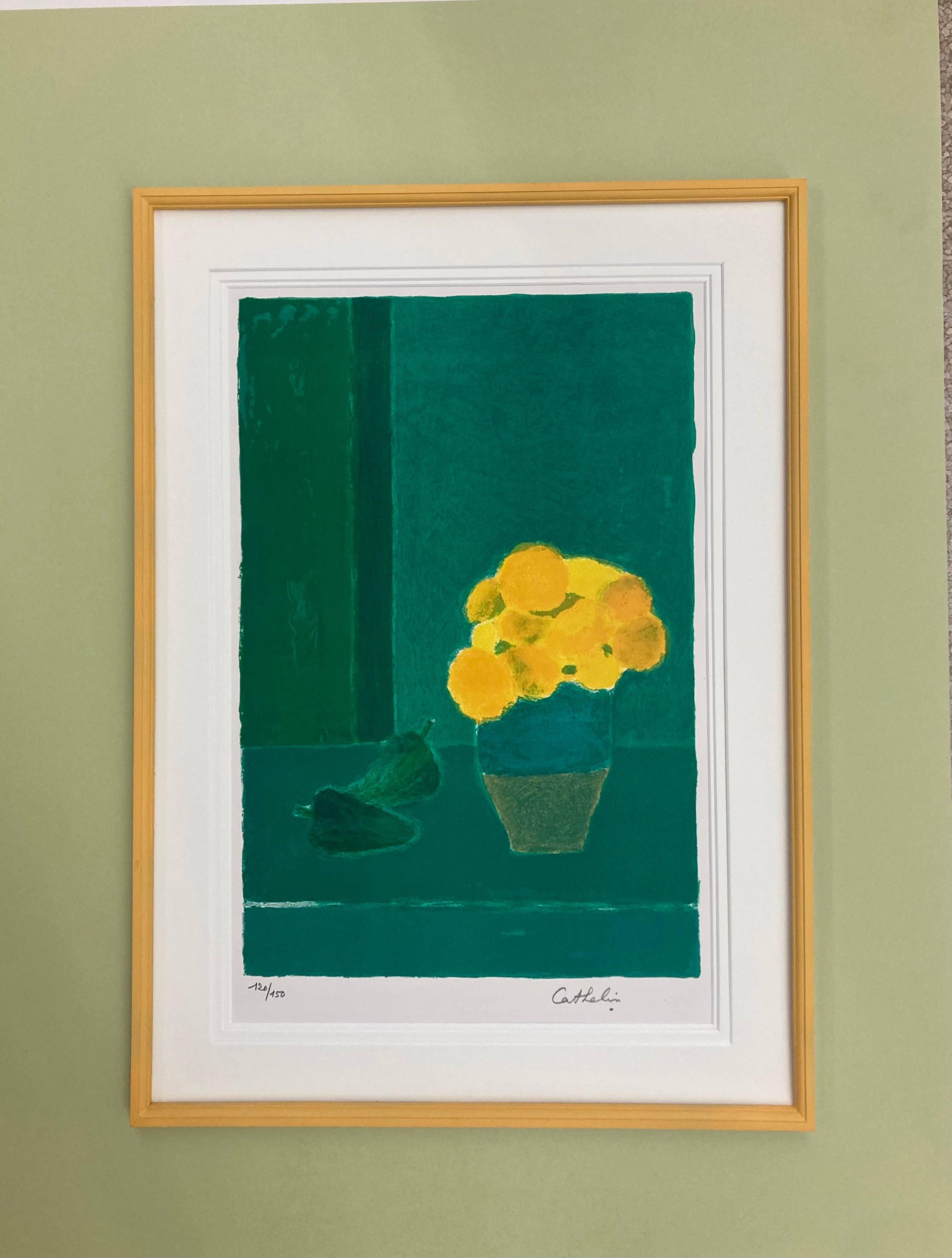 ベルナール カトラン「インドバラとピーマン」 リト 大島画廊