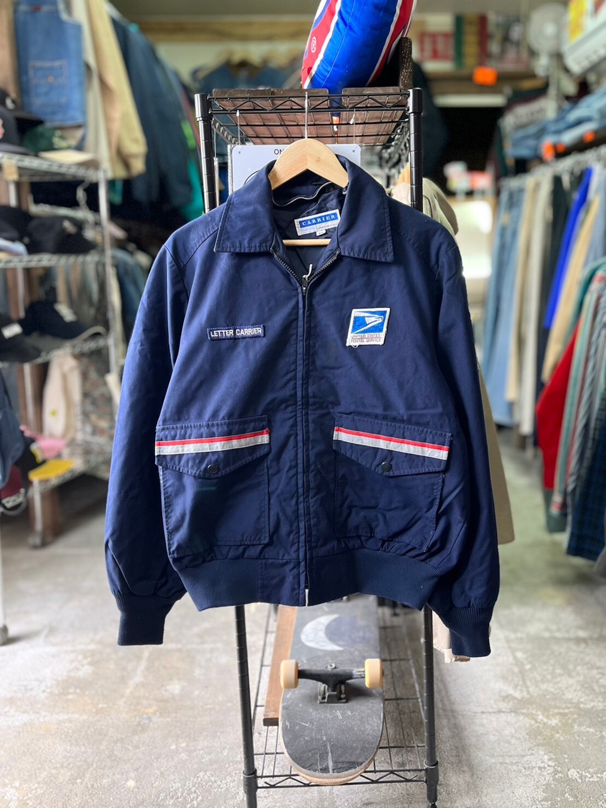 size M】USPS USA製 ポストマン ワークジャケット ブルゾン 