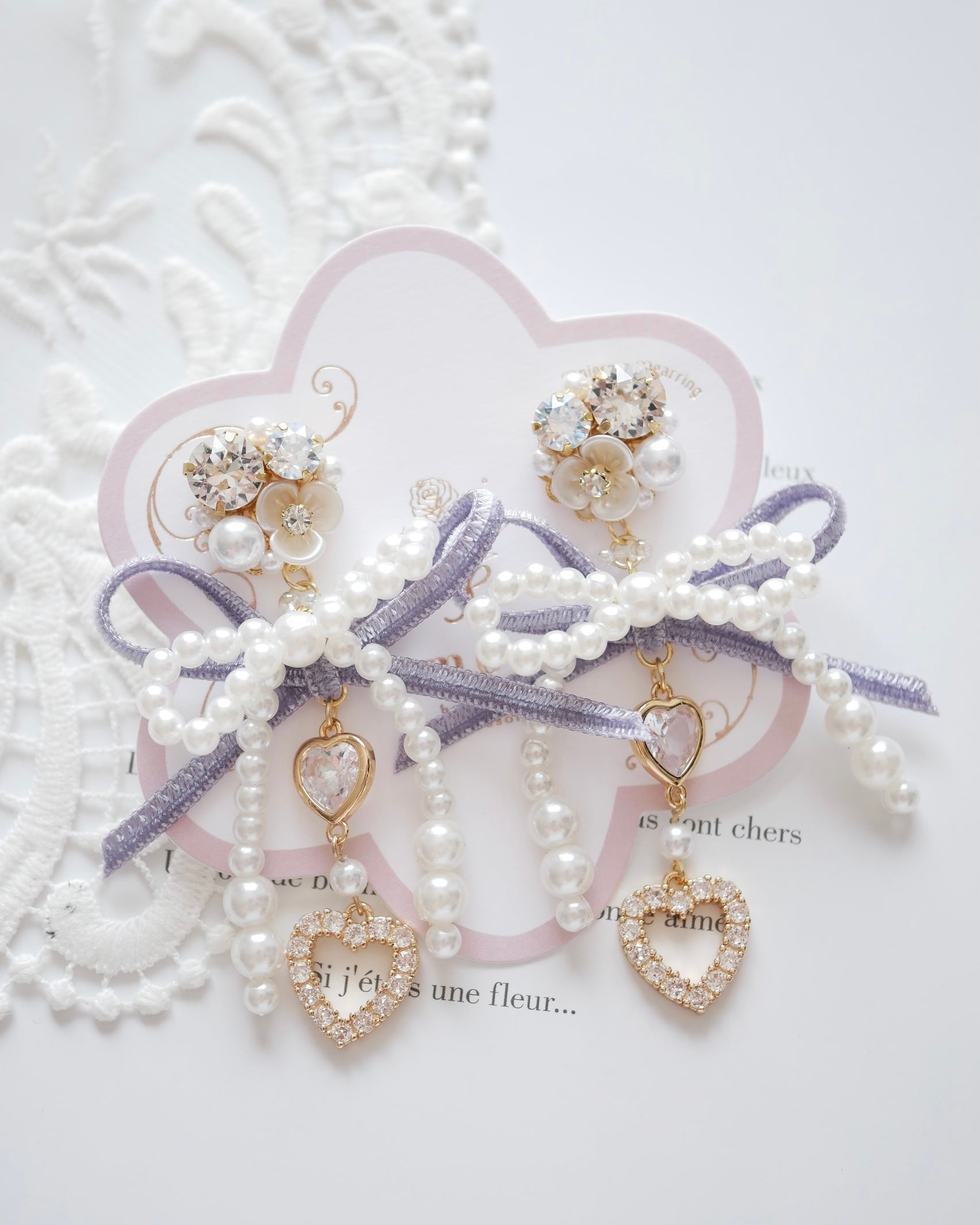 天然ダイヤモンド&天然ルビー おリボン ピアス pp2538_mb3.jpg