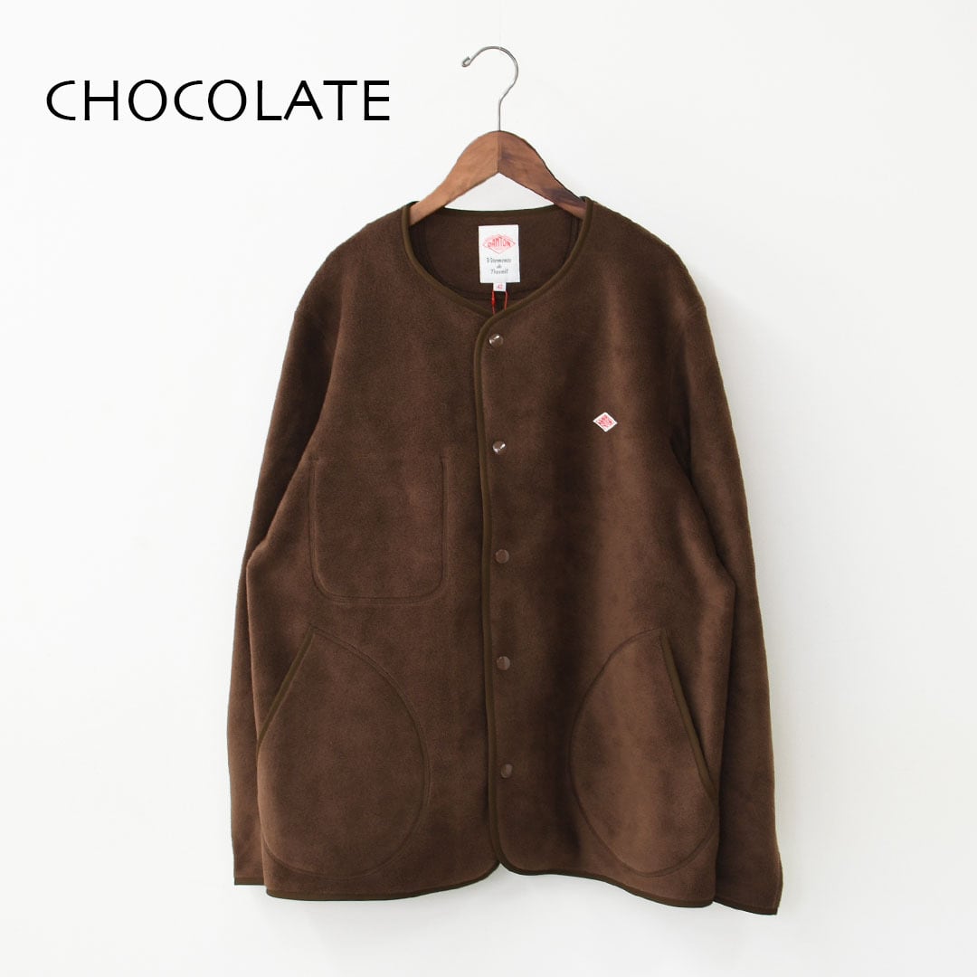 DANTON [ダントン] M FLEECE COLLARLESS JACKET [JD-8939] フリース