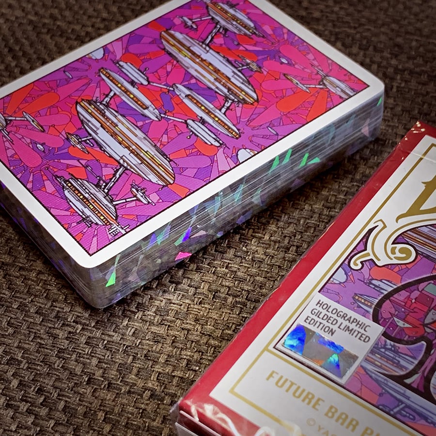 Holographic Gilded版】Bicycle Future Bar Playing Cards (カスタム