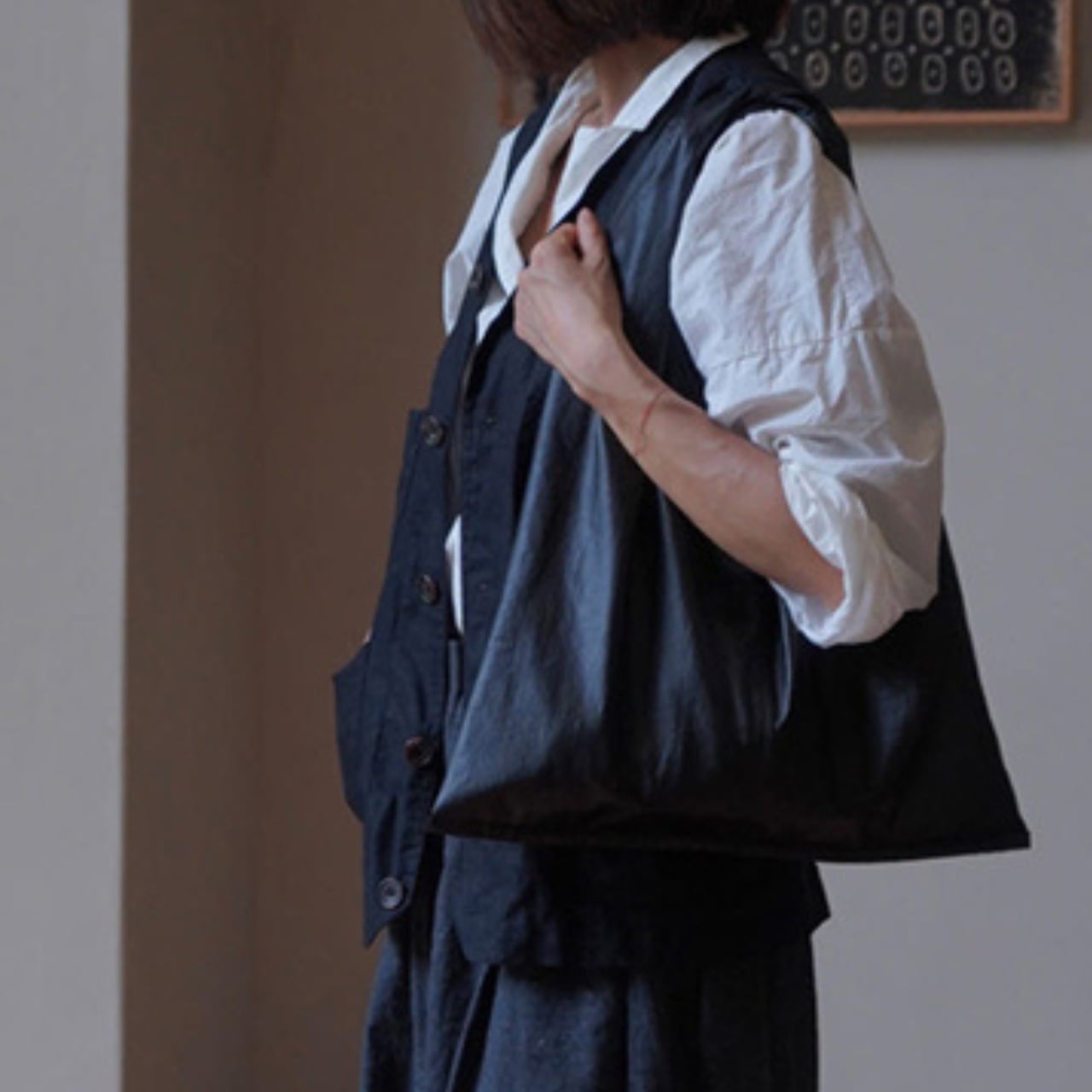 ワンハンドルフェイクレザートートバッグ M00024