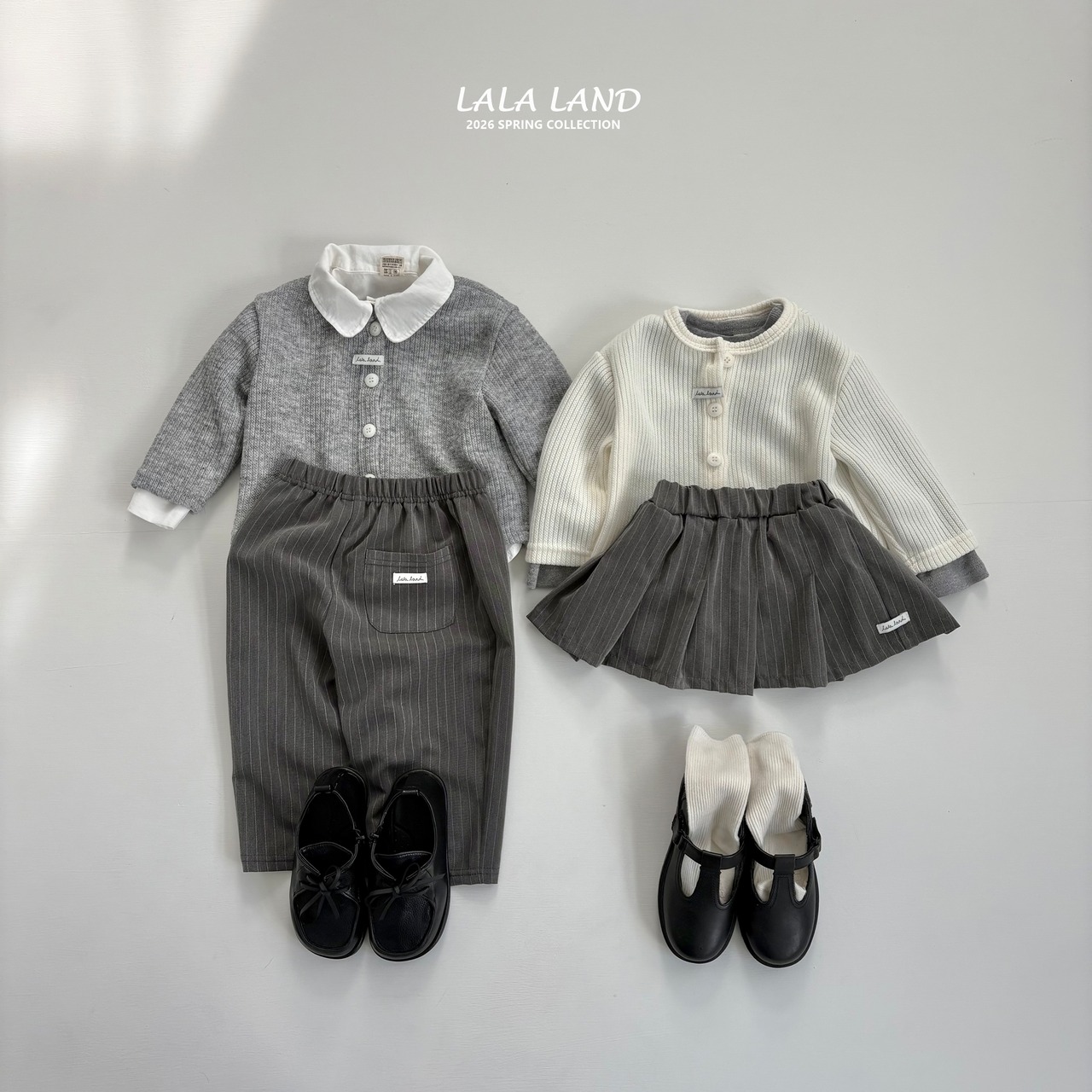 LALALAND 26/SS (Kids)Classic ribbed cardigan