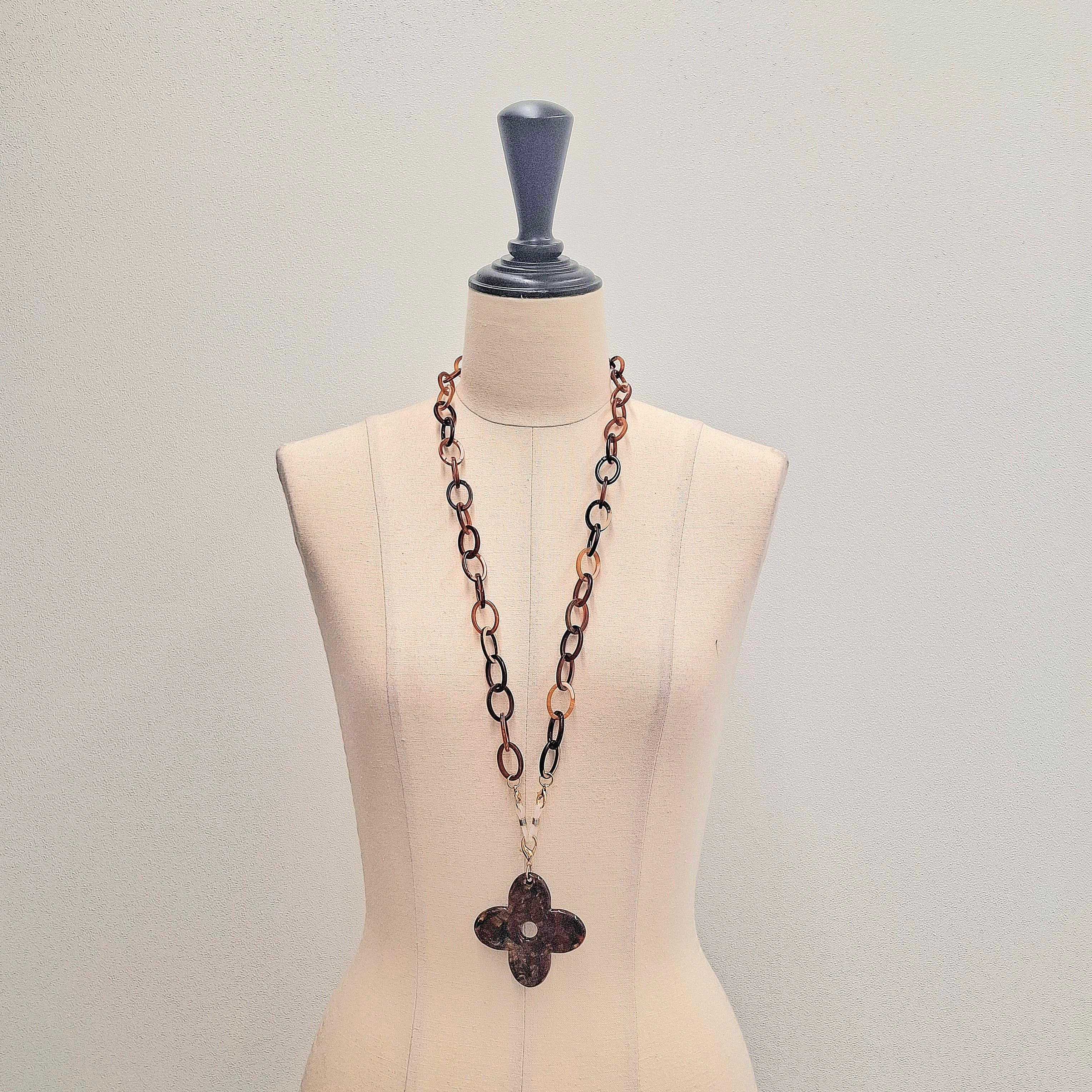 【SAMPLE SALE】 2WAY フラワーモチーフ グラスホルダー&ロングペンダント