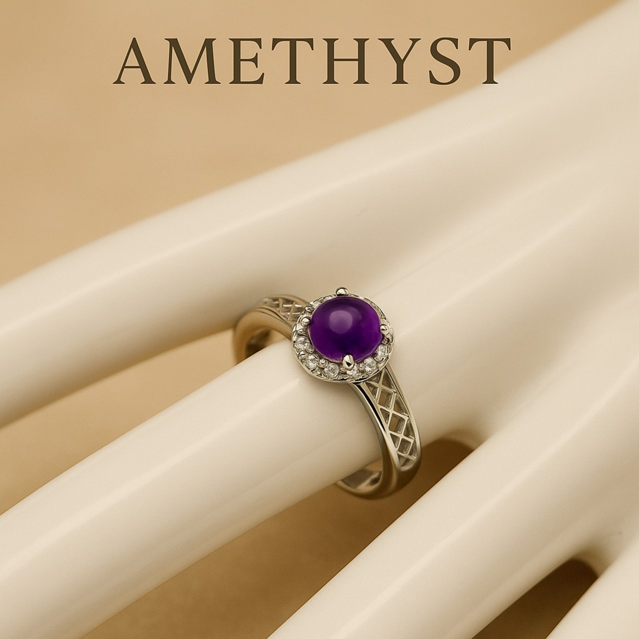 心を整える紫の守護石|2月誕生石・厄除けに MIKI-JEWERLRY【アメジストリング11号】AMETHYSTRING