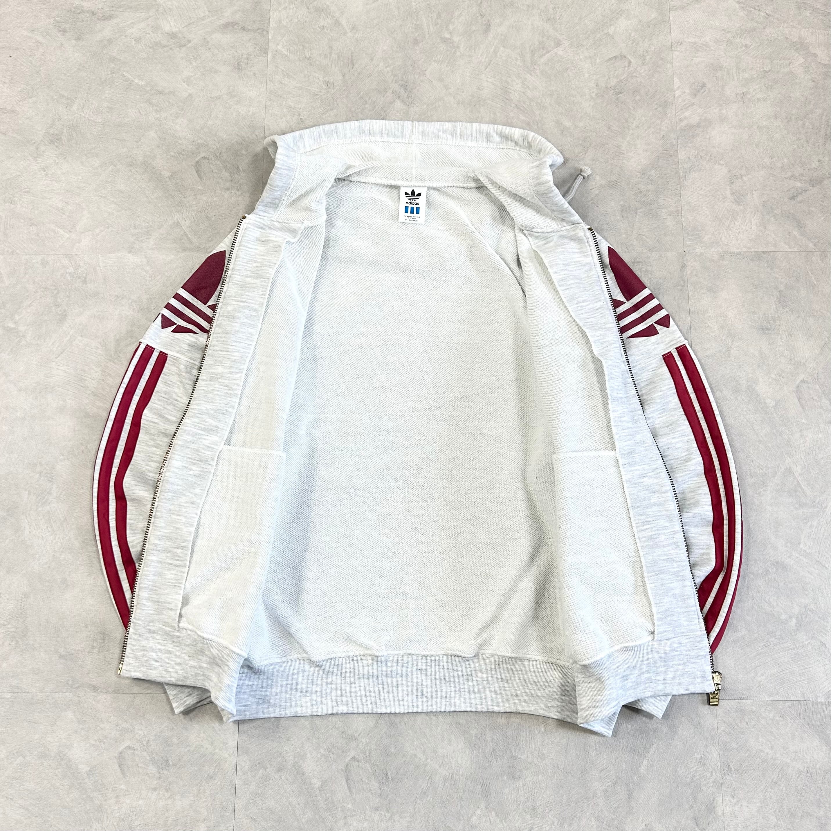 90s adidas/アディダス デサント製 トレフォイル フルジップフーディ