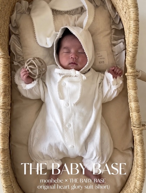 ⭐︎即納⭐︎ 6月末まで⭐︎プレゼント付き[ monbebe × THE BABY BASE original ] heart glory suit (short)