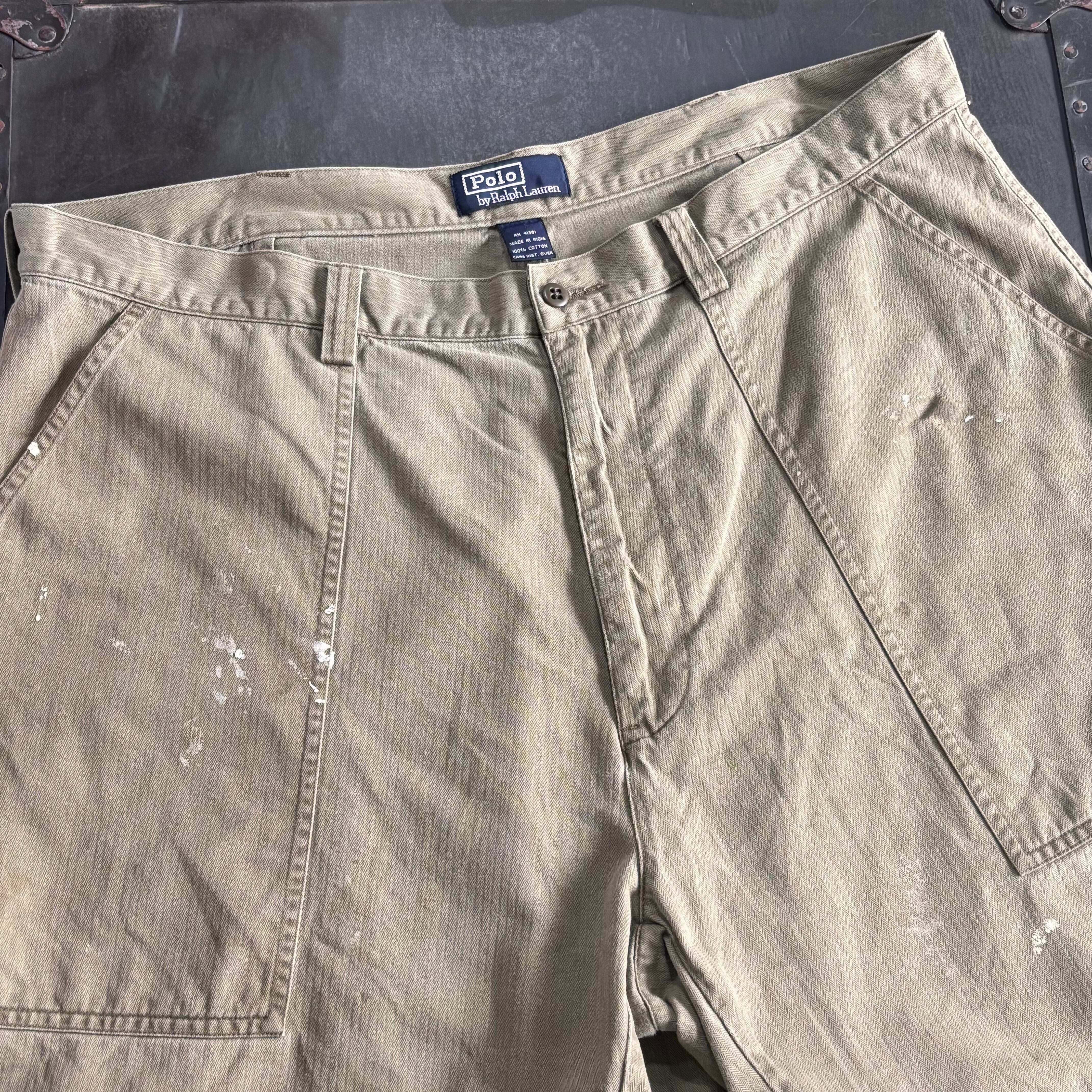 ralph lauren ベイカー ショーツ 90s 90〜00s Polo by Ralph Lauren ベイカーショーツ ヘリンボーン | Lighter
