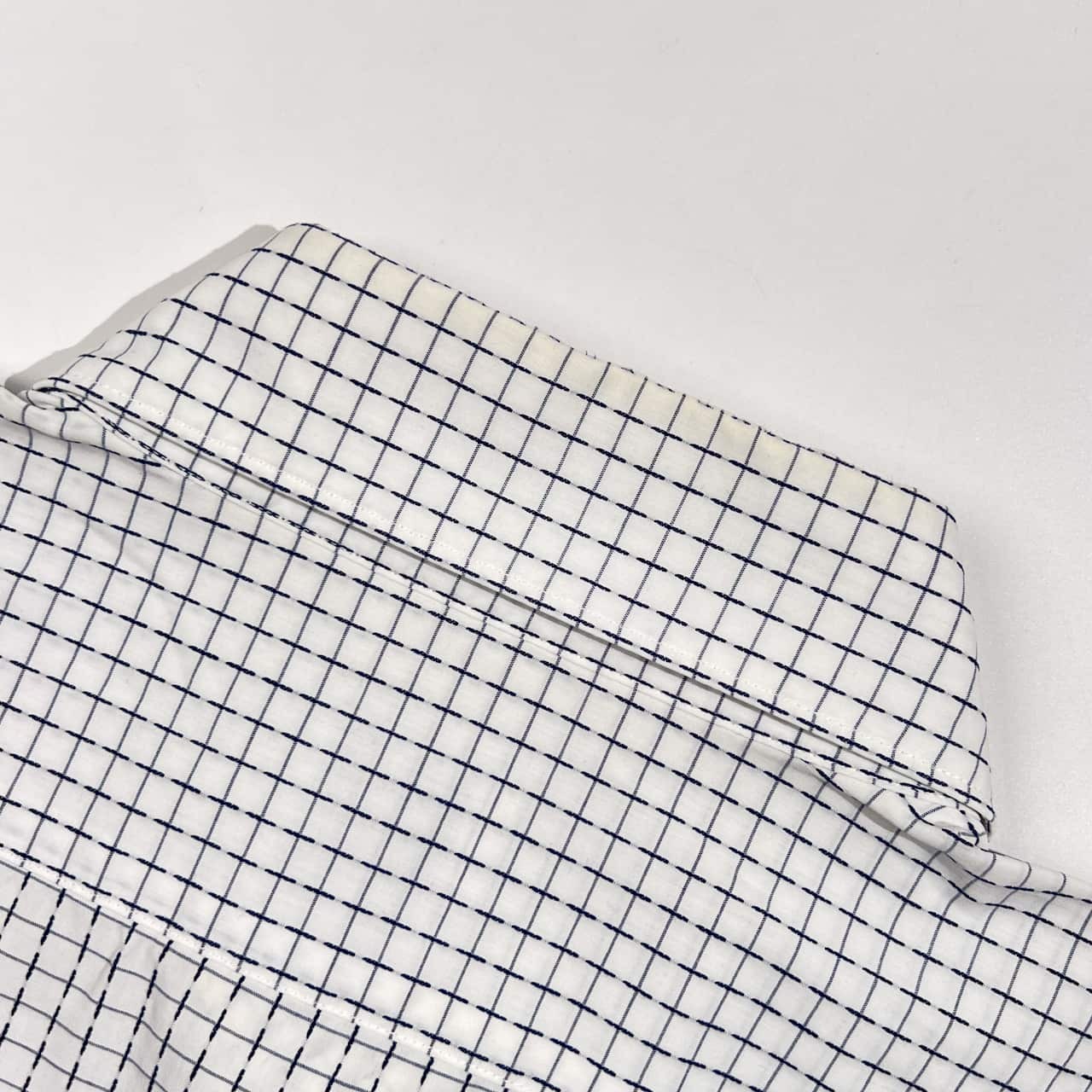 90s LACOSTE ラコステ 総柄 長袖シャツ 5/ホワイト系 メンズ ビンテージ