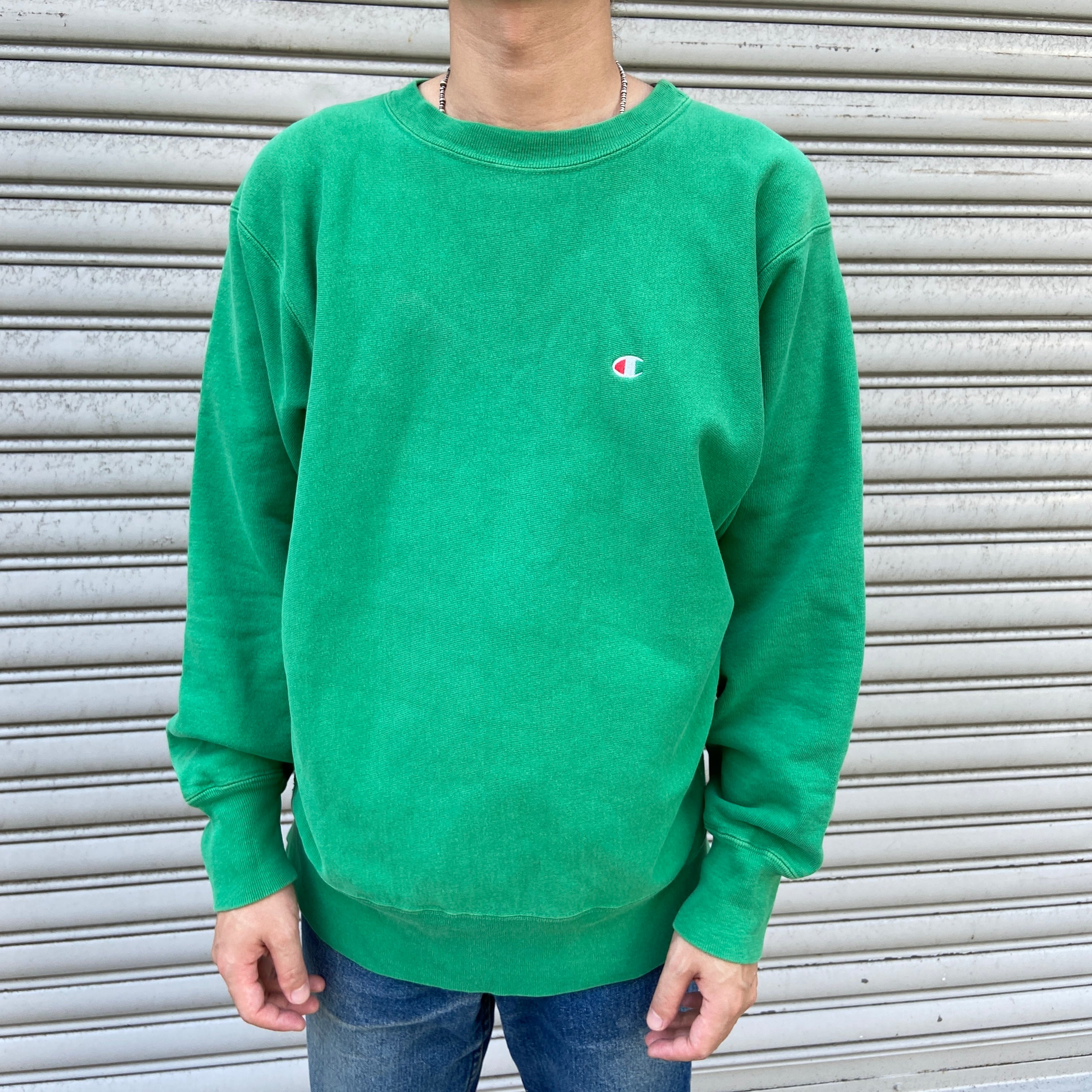 80s Champion リバースウィーブ スウェット プリントタグ 緑 L | 古着屋 Uan powered by BASE