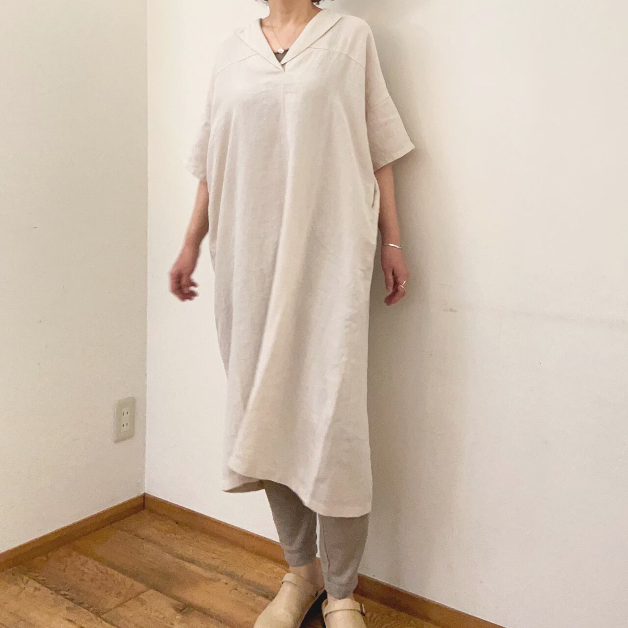 wa...Lance コットンリネンワンピース evam eva コットンリネン 