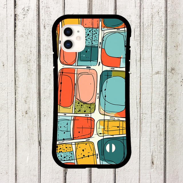 受注生産 iPhoneケース カラフル街区の都市マップ｜都市地図 UMAP011B