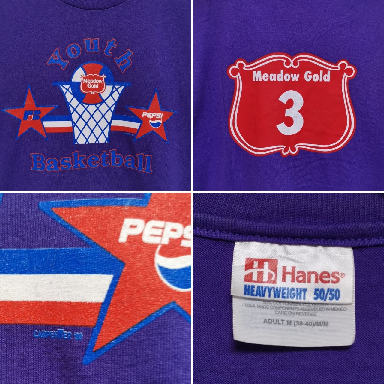 送料無料 M 90s PEPSI MEADOW GOLD Tシャツ HANES USA | neggycmart