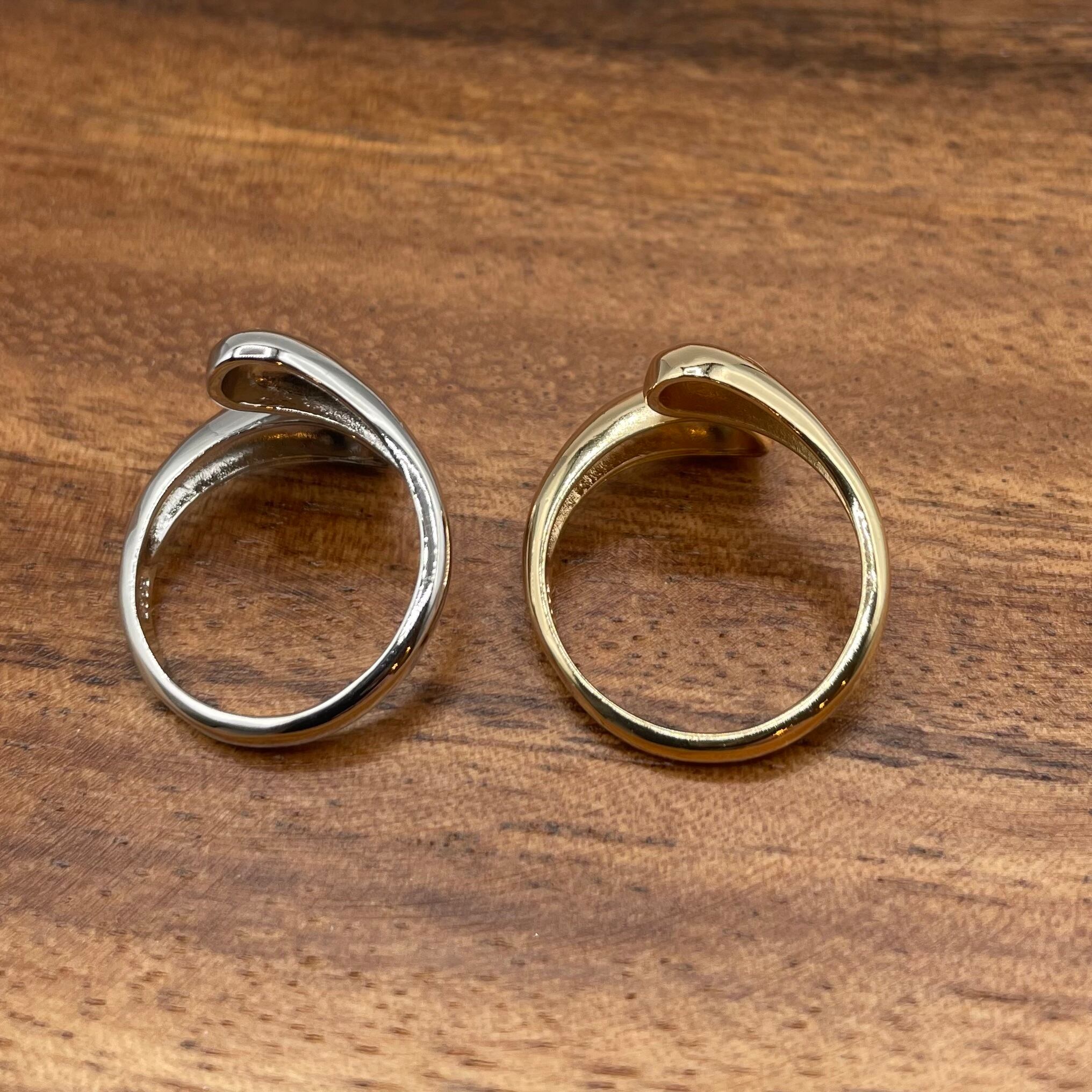 ドロップリング 指輪 雫型 シルバー925 ゴールド、シルバー | jewelry Tim