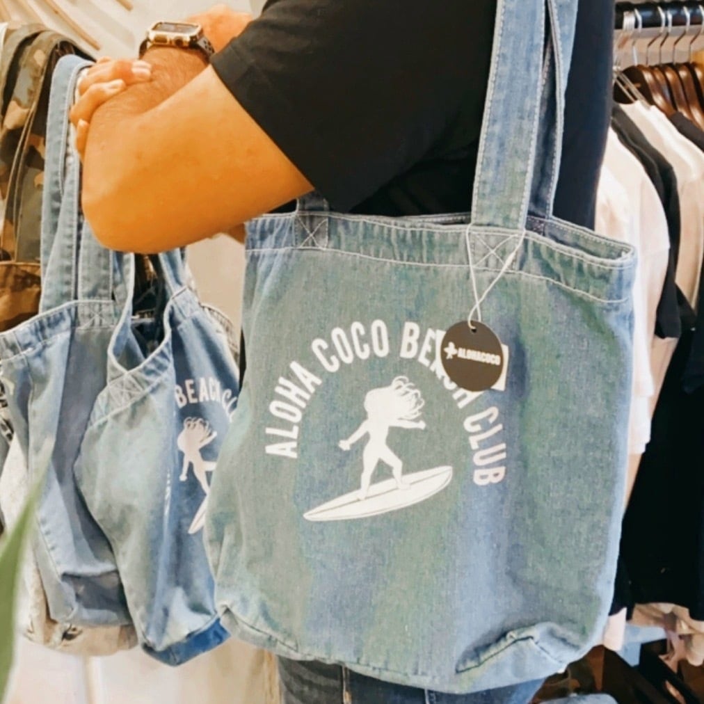 ALOHACOCOデニムバッグ【ライトブルー】