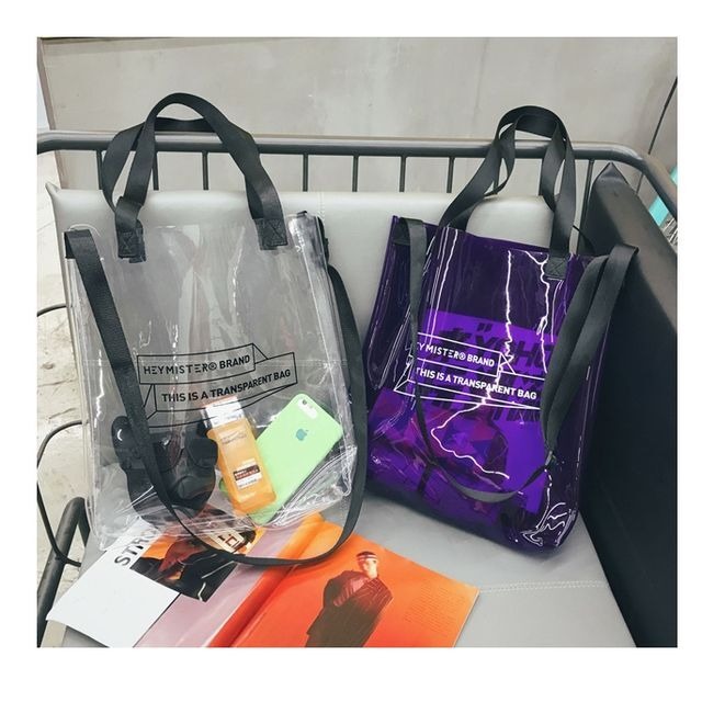予約販売】トートバッグ クリアバッグ メンズ レディース バック 2WAY NCT / クリアトートバッグ THE LINK